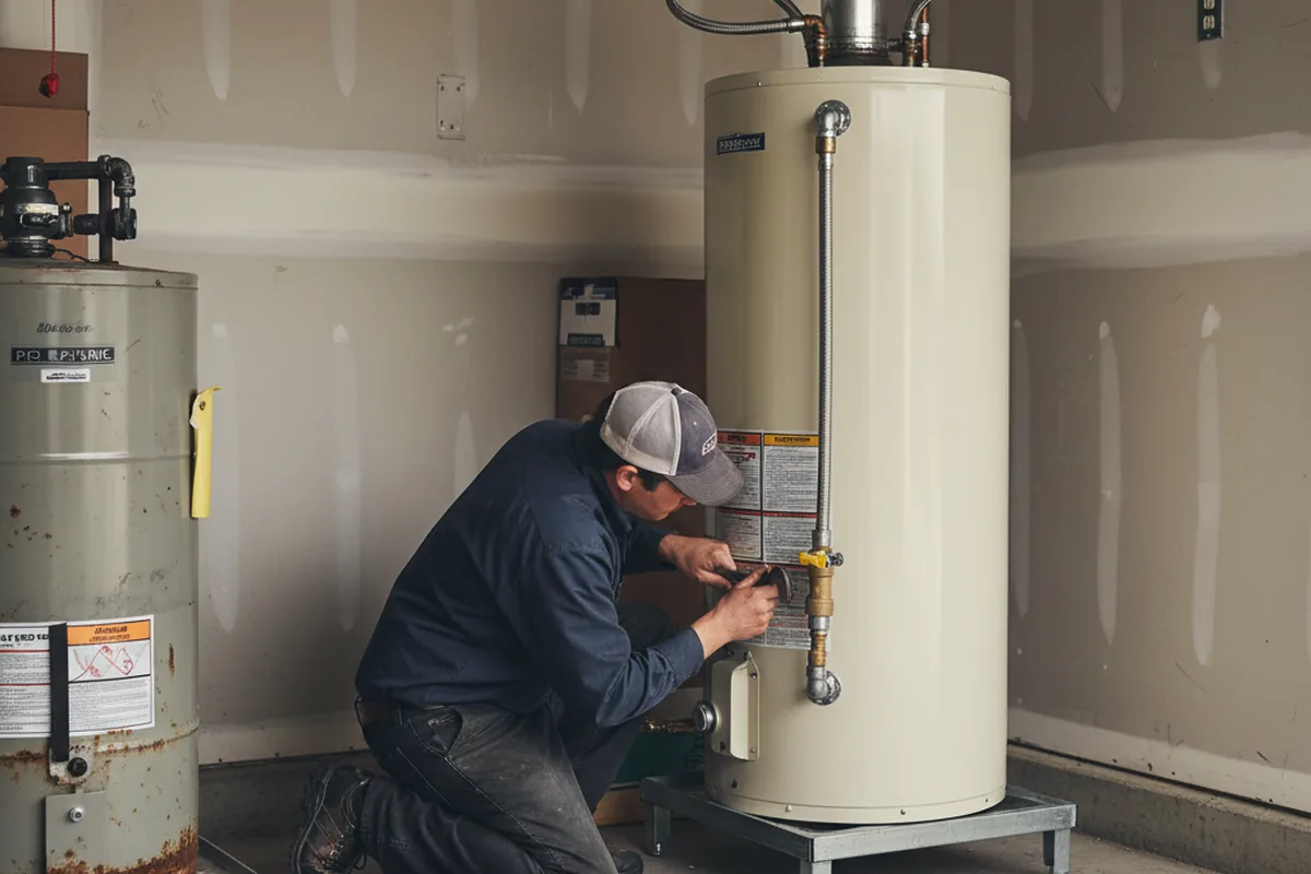 Water heater and shutoff valve replacement in Miller