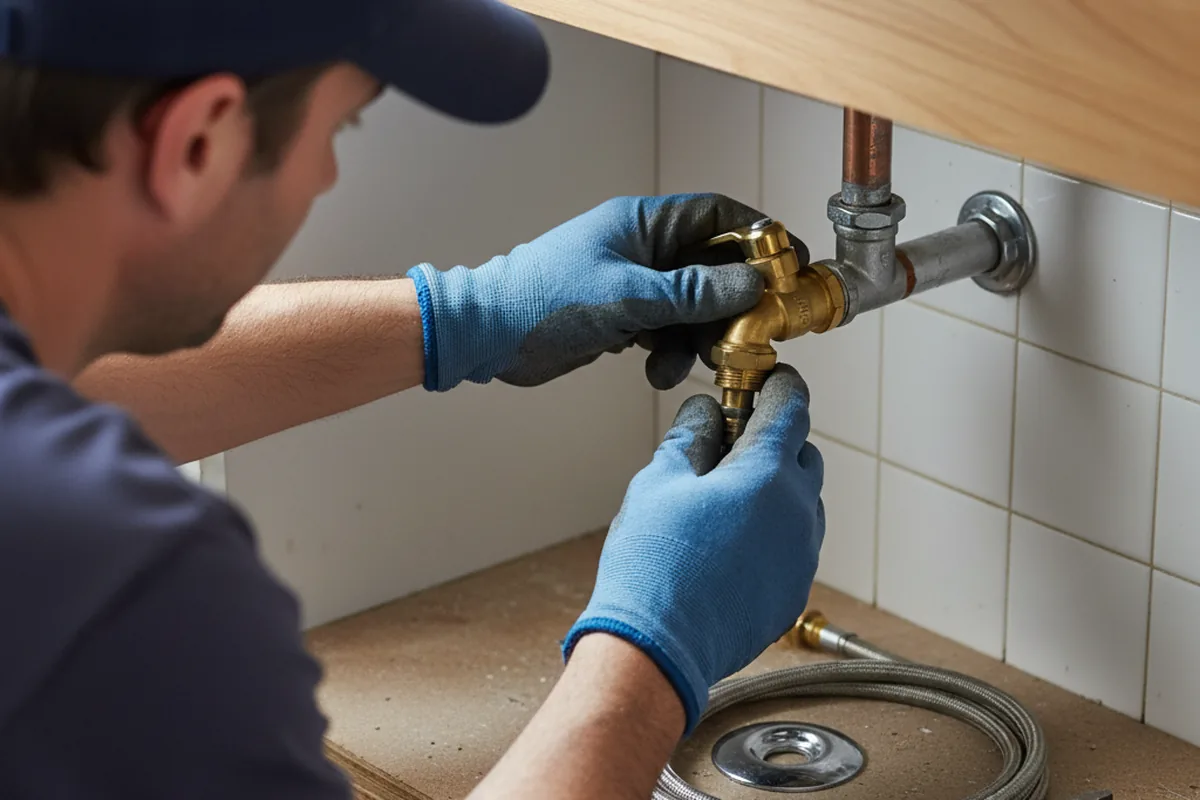 Shutoff valve and fitting work during Emergency Plumbing in Miller